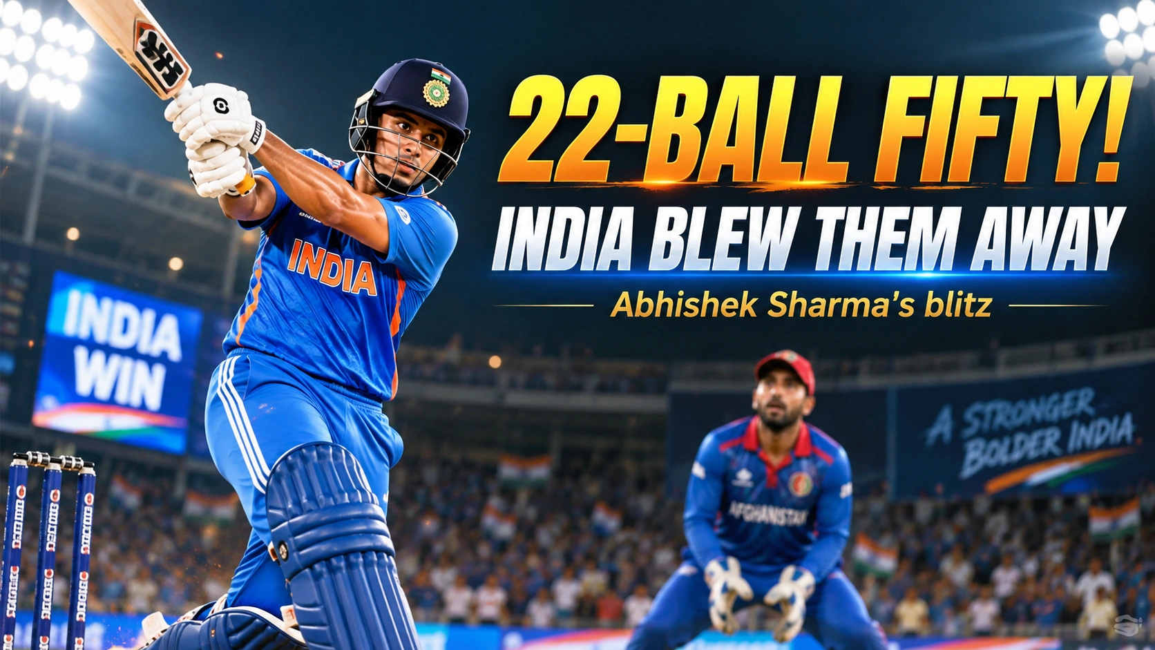 22-Ball Fifty, 82 Off 32: How Abhishek Sharma Blew Afghanistan Away