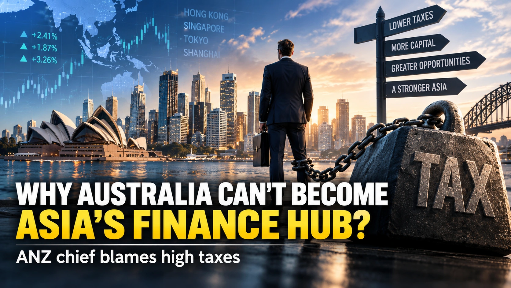 Why Australia Still Can’t Become Asia’s Top Finance Hub, According to ANZ’s CEO