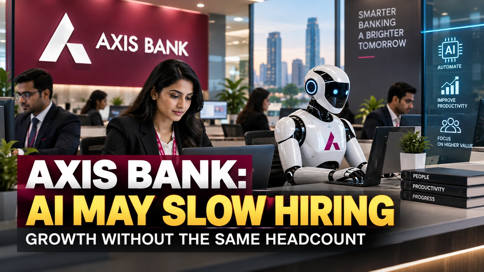 Bilibilii editorial thumbnail for Axis Bank Says AI Could Slow Hiring Even as the Business Grows — What That Means for Banking Jobs