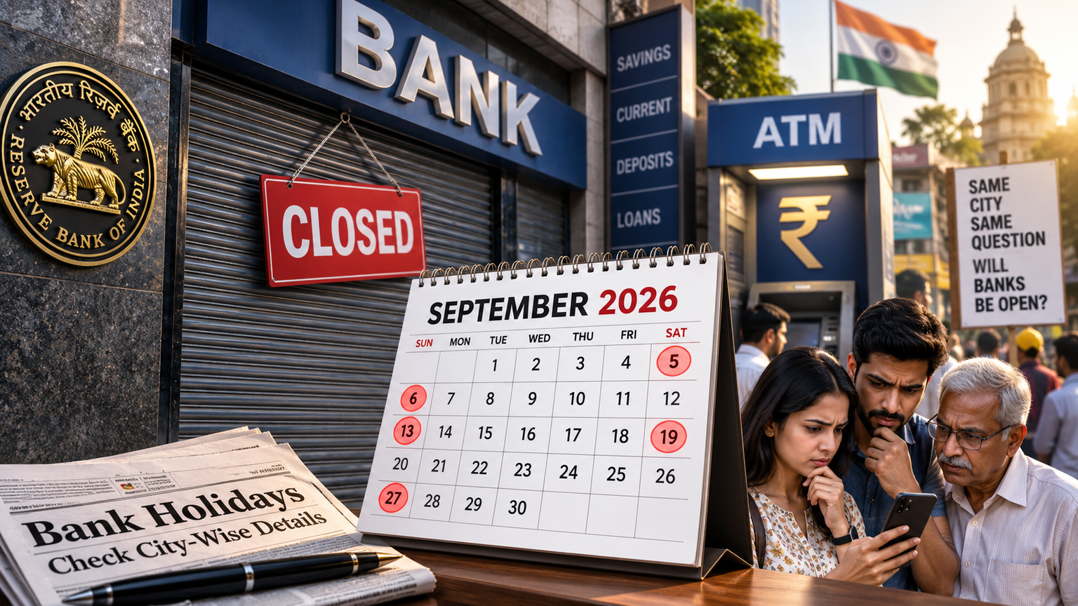 Editorial illustration for: Bank Holidays Still Left in September 2026: Check the Dates Before You Visit a Branch
