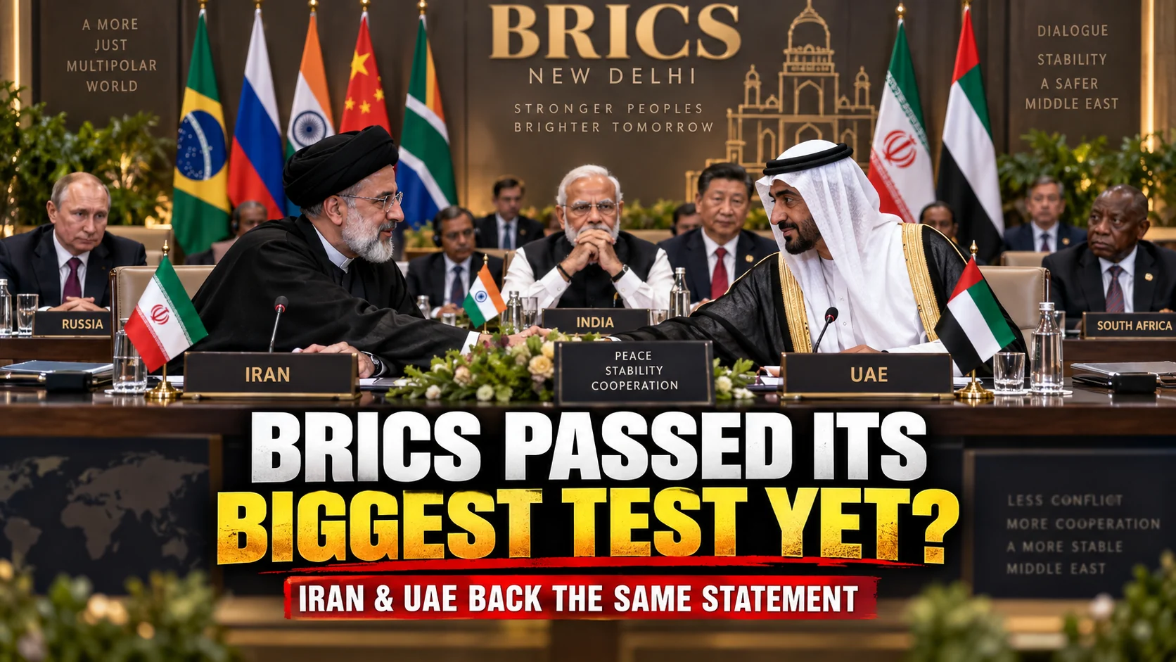 BRICS PASSED ITS BIGGEST TEST YET? HOW IRAN AND UAE BACKED THE SAME STATEMENT
