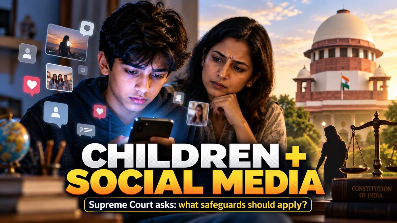 Bilibilii editorial illustration for Should Children Be Allowed to Open Social-Media Accounts? Supreme Court Is Now Asking the Question