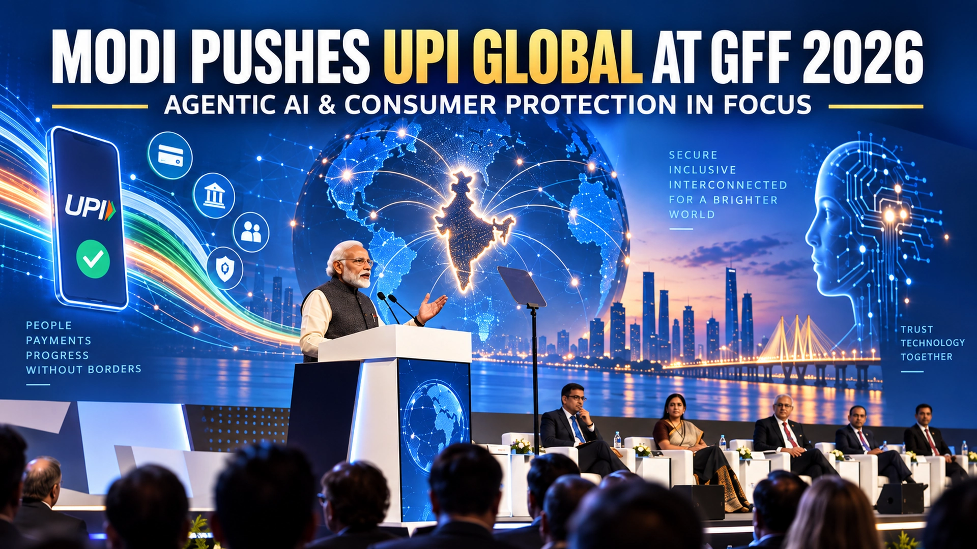 Bilibilii editorial thumbnail for Global Fintech Fest 2026: Modi Pushes UPI Global, Agentic AI and Stronger Consumer Protection