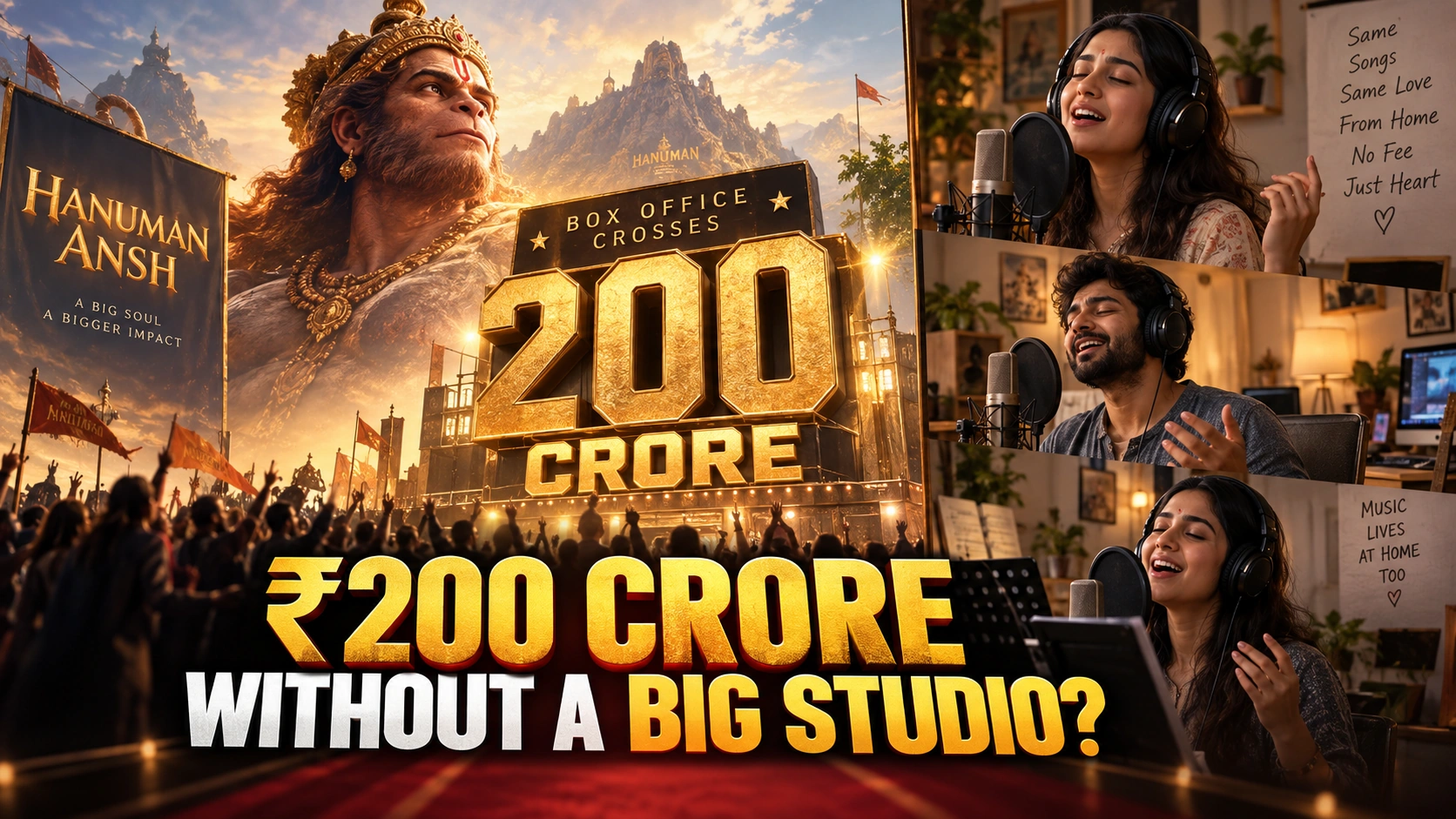 HANUMAN ANSH HITS ₹200 CRORE AS SINGERS REVEAL SONGS WERE RECORDED AT HOME FOR NO FEE