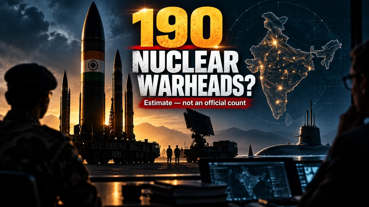 Bilibilii editorial illustration for Does India Really Have 190 Nuclear Warheads? What the New Estimate Actually Says