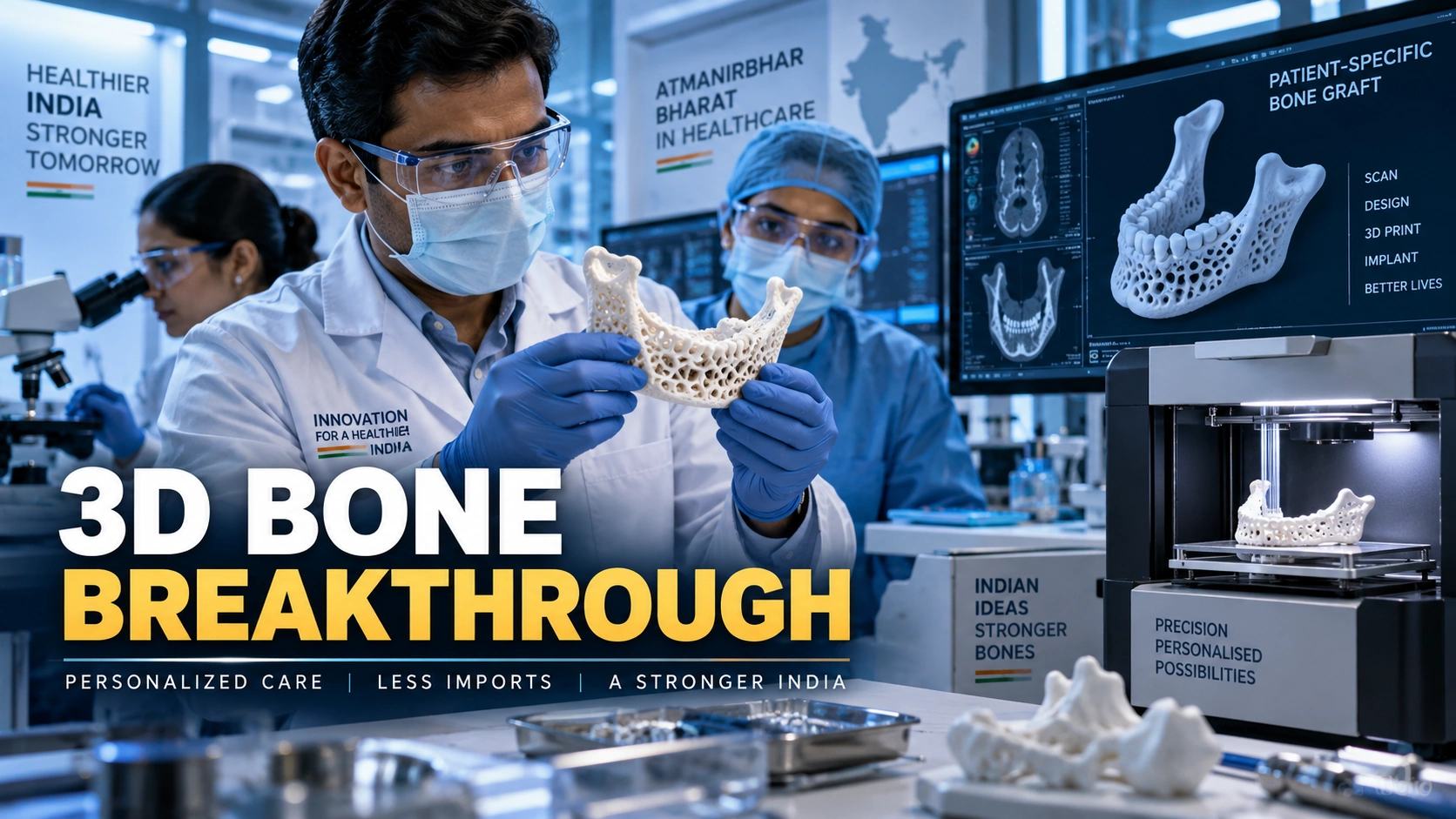 Bilibilii editorial thumbnail for India Is Backing 3D-Printed Patient-Specific Bone Grafts — Why This Could Reduce Dependence on Imports