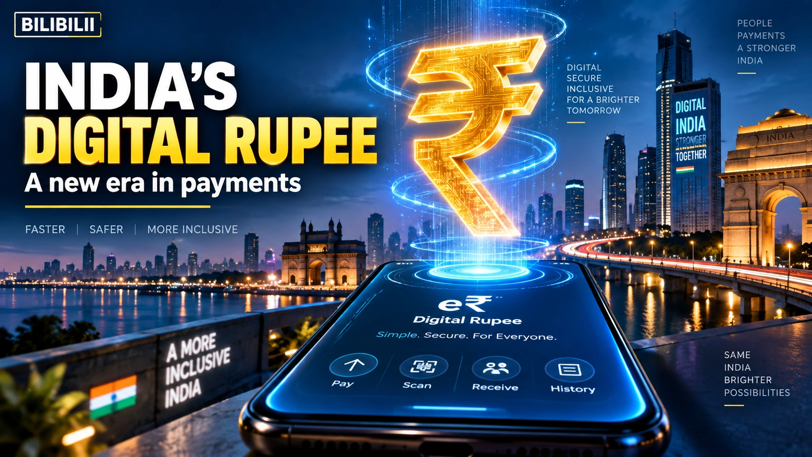 Bilibilii editorial thumbnail for India’s Digital Rupee — A New Era in Payments