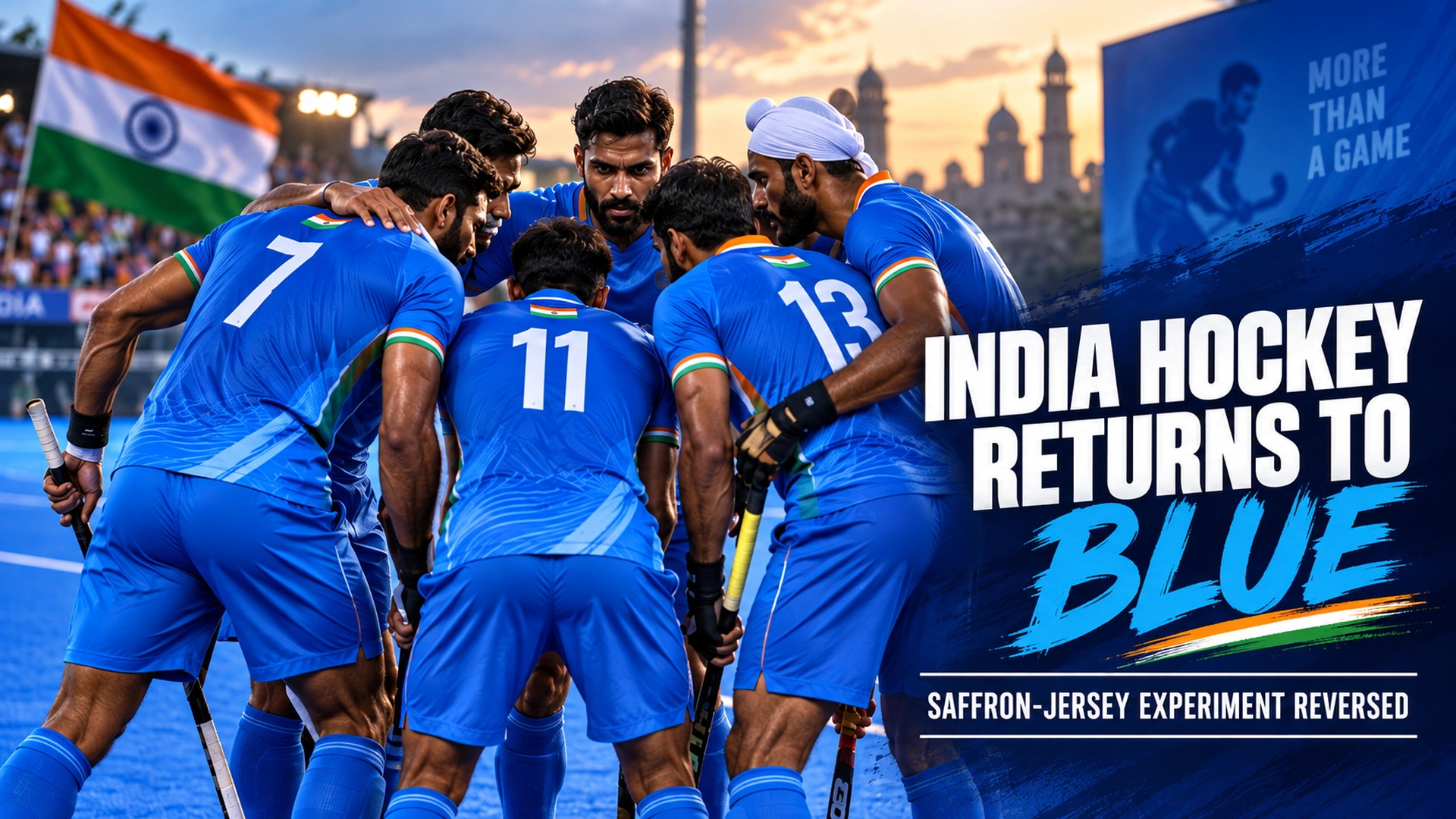 Bilibilii editorial thumbnail for India Hockey Is Returning to Blue at the Asian Games — Why the Saffron-Jersey Experiment Was Reversed