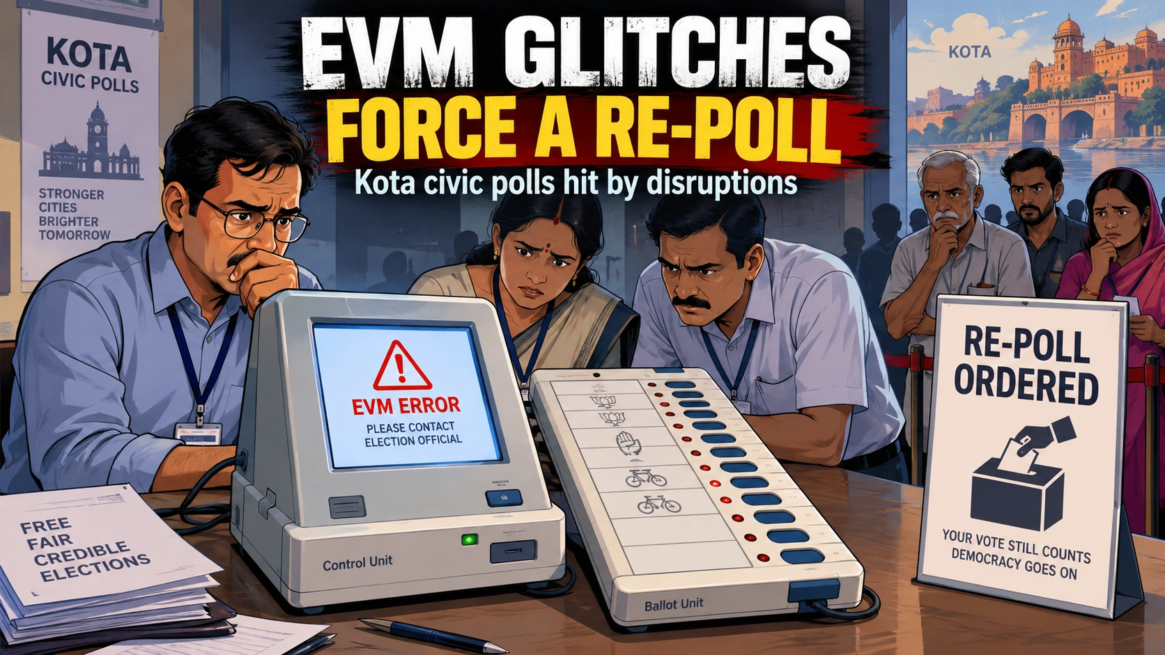 EVM Glitches Force Re-Poll in Kota — What Exactly Went Wrong?