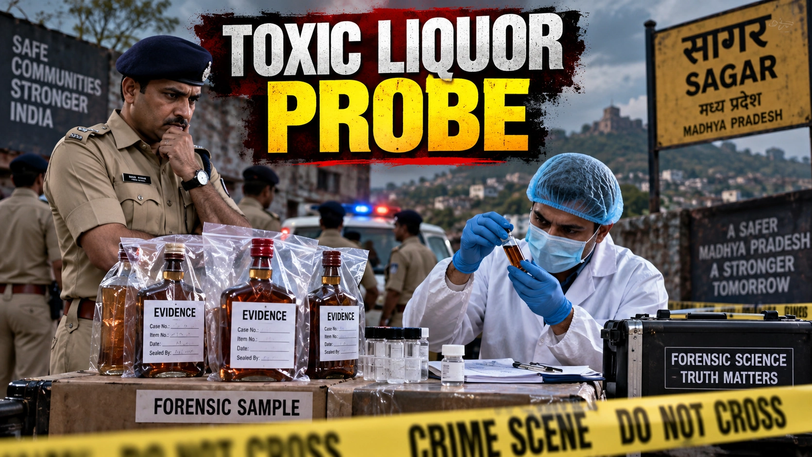 Bilibilii editorial thumbnail for Madhya Pradesh Toxic-Liquor Tragedy Deepens — What Investigators Are Checking in Sagar