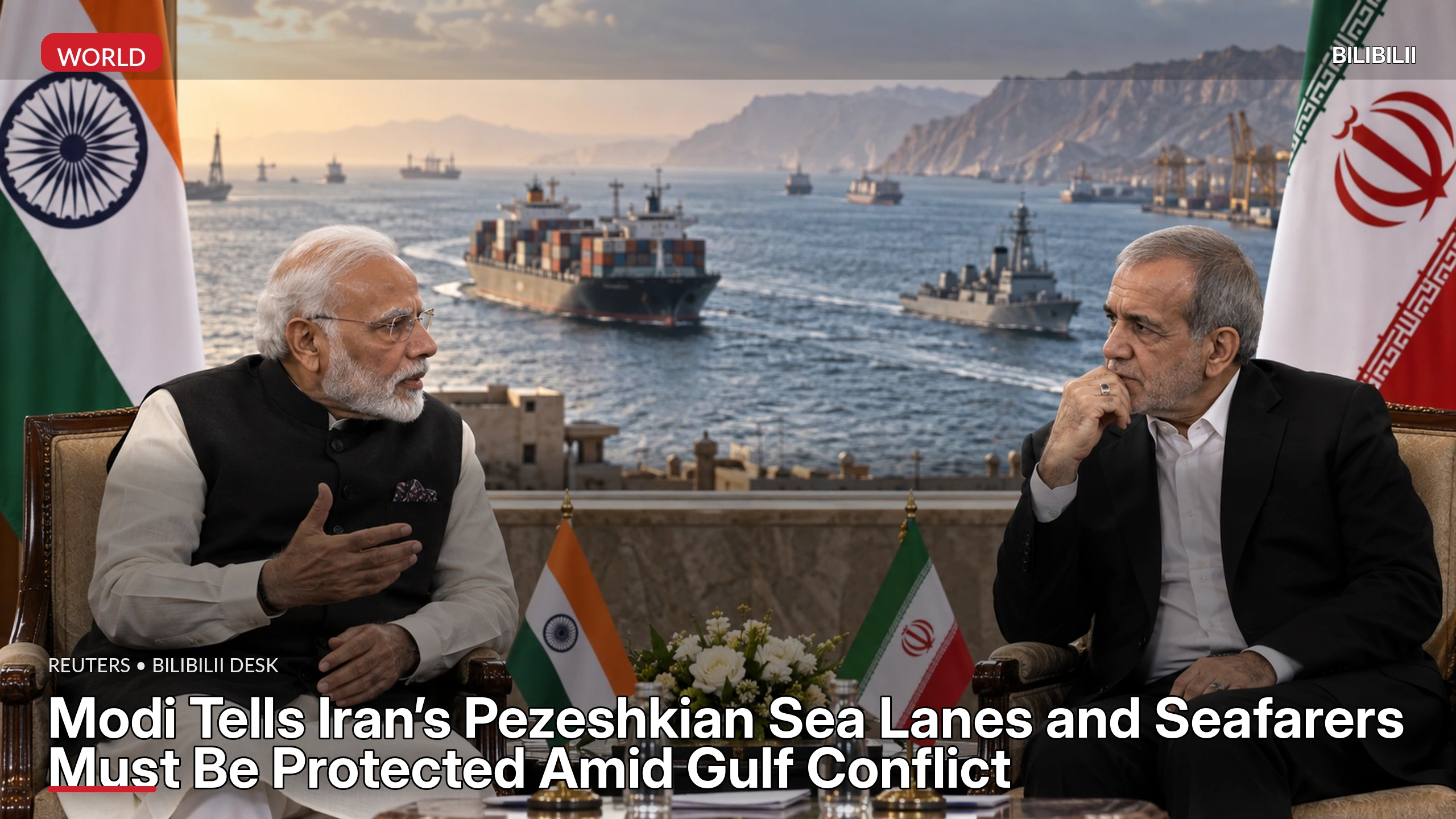 MODI TELLS IRAN’S PEZESHKIAN SEA LANES AND SEAFARERS MUST BE PROTECTED AMID GULF CONFLICT