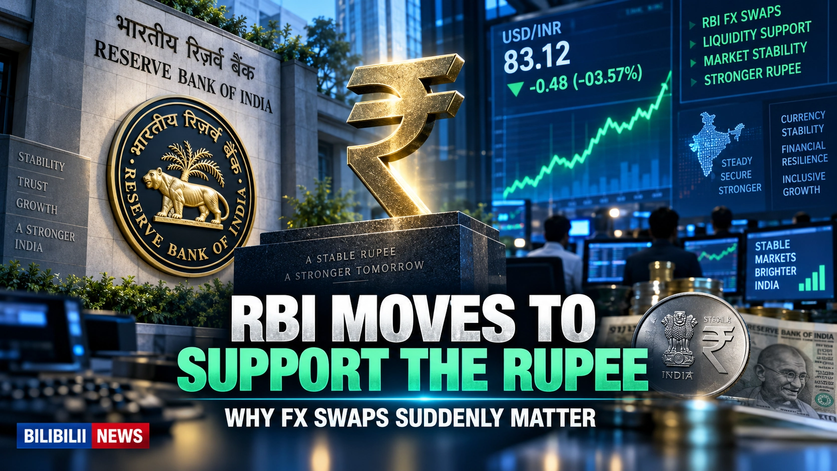 Bilibilii editorial thumbnail for RBI’s FX Swaps Are Quietly Supporting the Rupee — Here’s How the Move Works