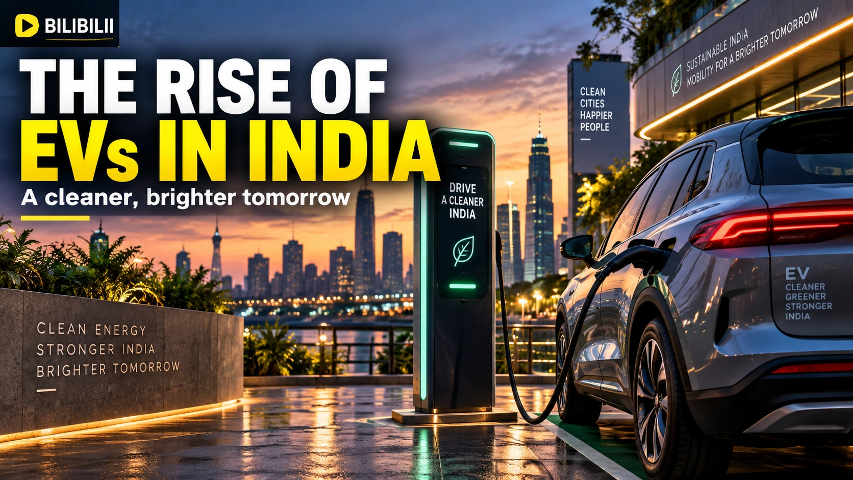 Bilibilii editorial thumbnail for The Rise of EVs in India — A Cleaner, Brighter Tomorrow?
