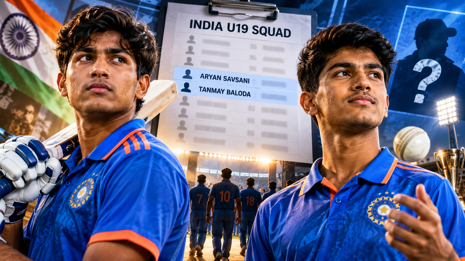 Editorial illustration for: Why Rohit Yadav Was Withdrawn From India U19 Squads — BCCI Names Two Replacements