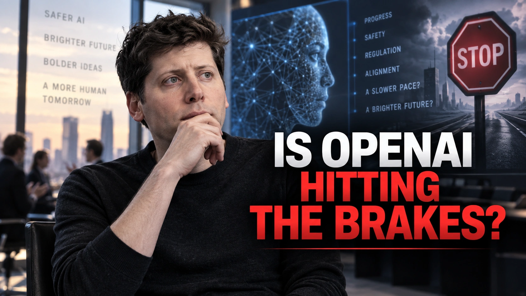 SAM ALTMAN TELLS STAFF OPENAI IS OPEN TO SLOWING AI DEVELOPMENT, REPORT SAYS