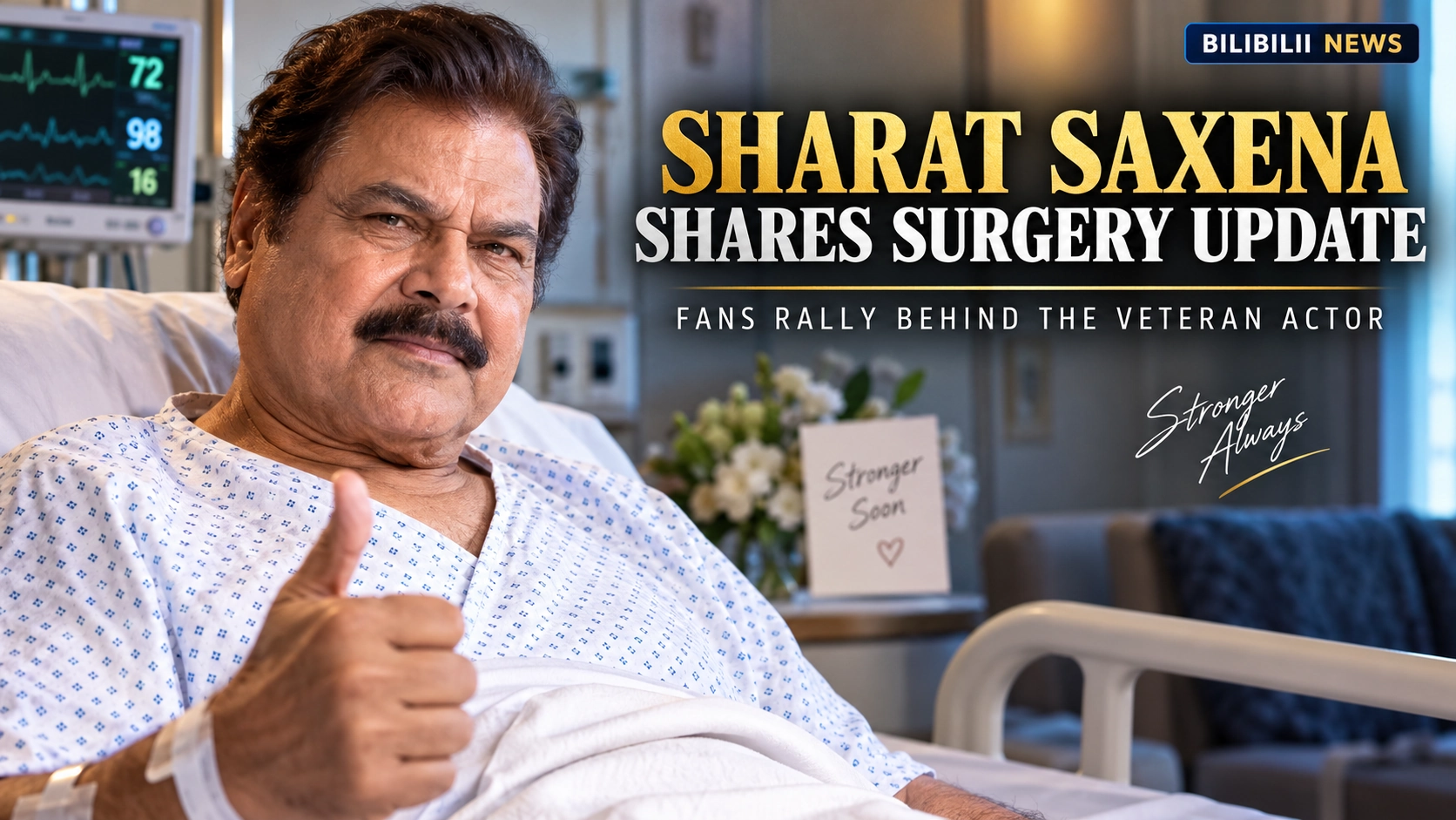 Bilibilii editorial thumbnail for Sharat Saxena Shares Lumbar Spine Surgery Update — The Health Message Fans Are Rallying Around