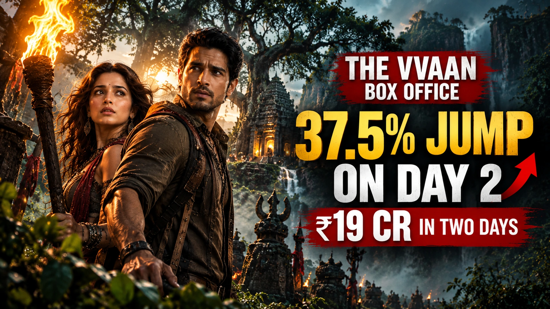 Cinematic The Vvaan box office featured image showing Day 2 growth