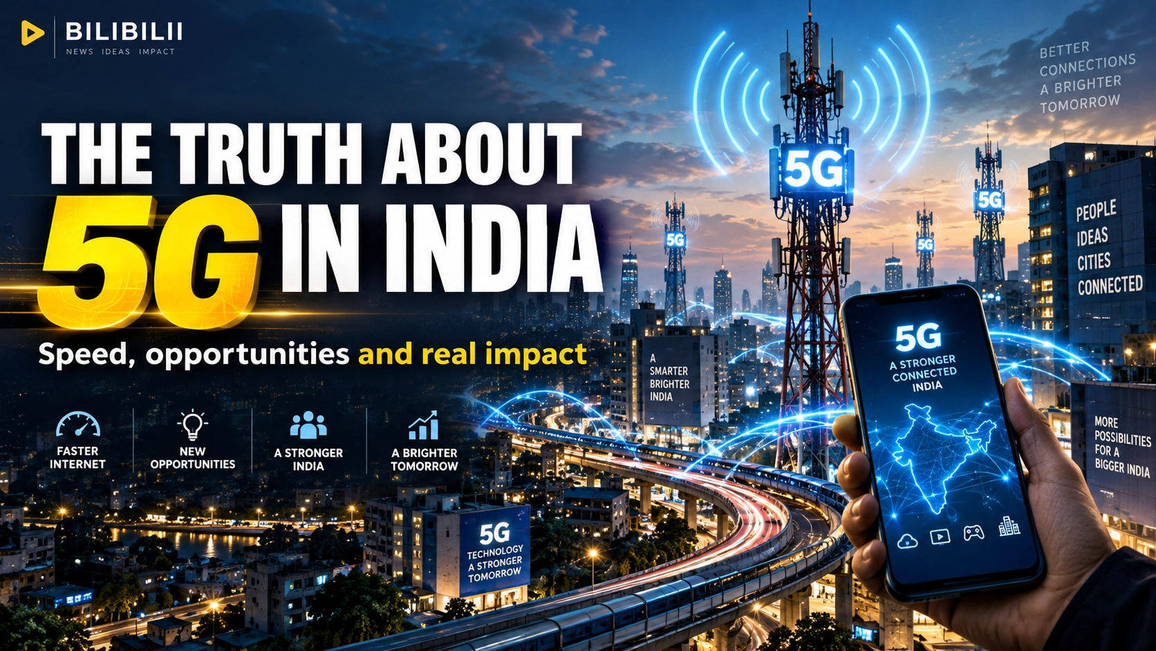 Bilibilii editorial thumbnail for The Truth About 5G in India — Speed, Opportunities and Real Impact