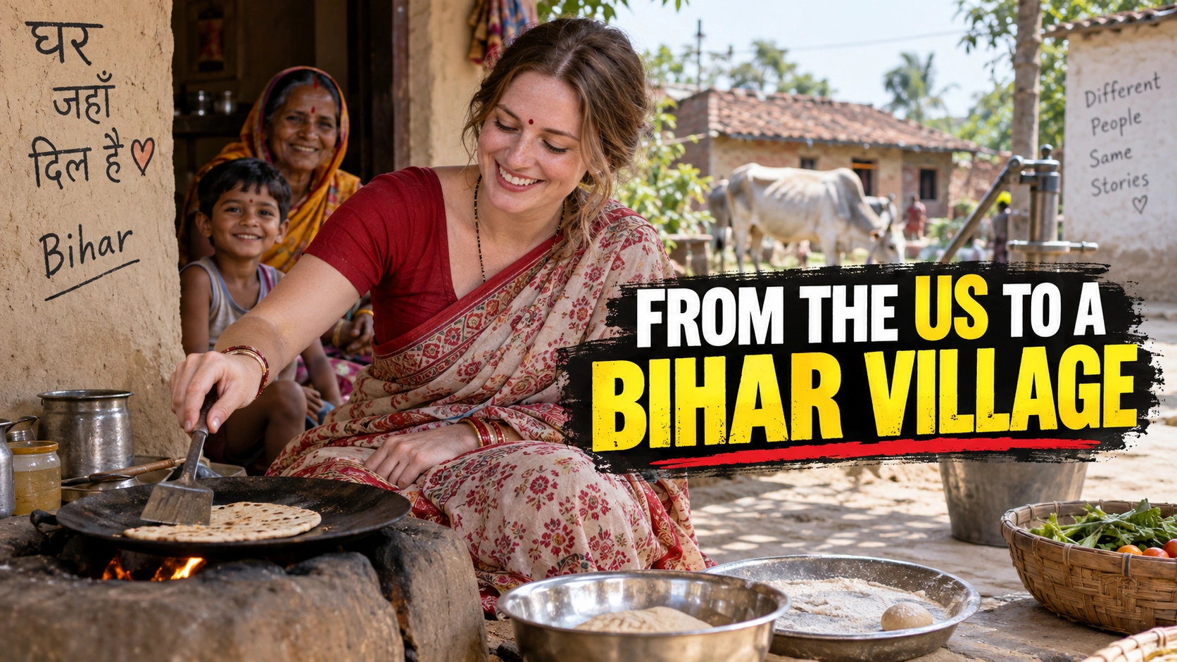 US Woman’s Everyday Life in a Bihar Village Goes Viral — Why Her Simple Routine Is Fascinating Viewers