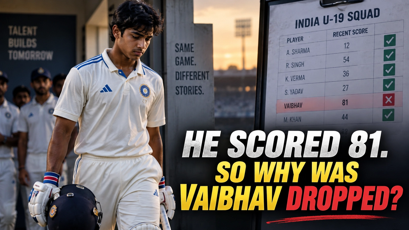 Dropped After Scoring 81? Vaibhav Sooryavanshi’s Omission Has Sparked Questions